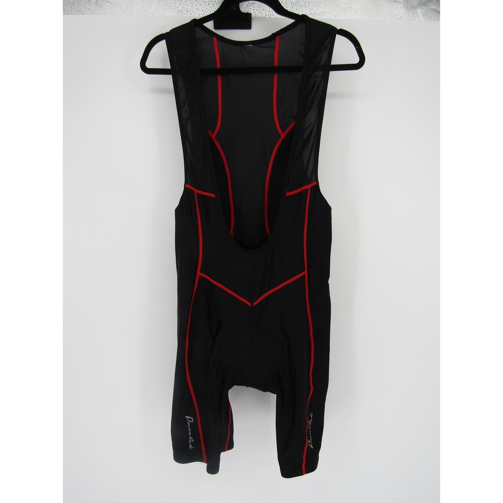 Przewalski Cycling Bib Shorts Womens XL Black Red Padded Mesh Athletic Biking